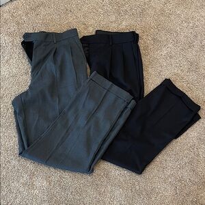 Set of 2 Men’s Stafford suit pants, Charcoal and Black.
